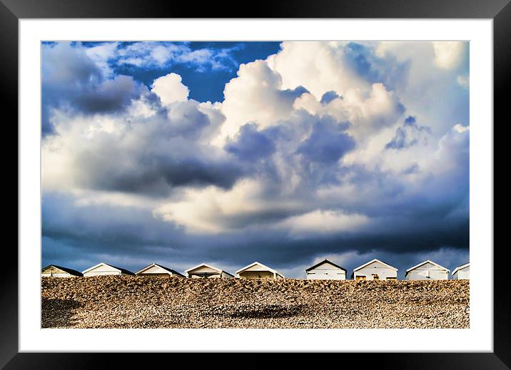 Beach Huts, Shoreham Framed Mounted Print by Gillian Oprey