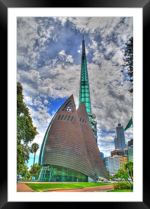 Bell Tower, Perth WA Framed Mounted Print by Gillian Oprey
