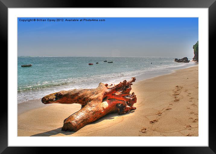Bali Beach Framed Mounted Print by Gillian Oprey