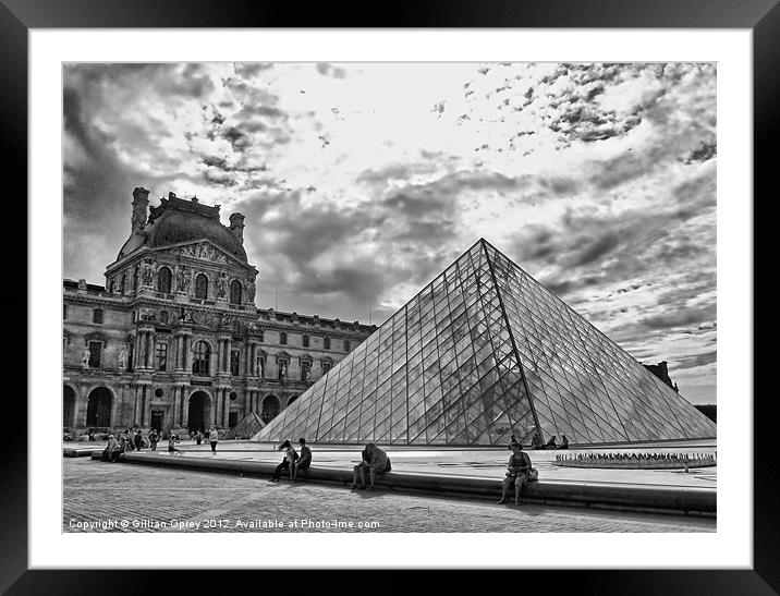Le Louvre Framed Mounted Print by Gillian Oprey