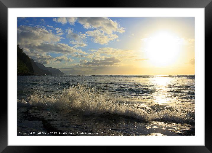 Na Pali Sunset Framed Mounted Print by Jeff Stein