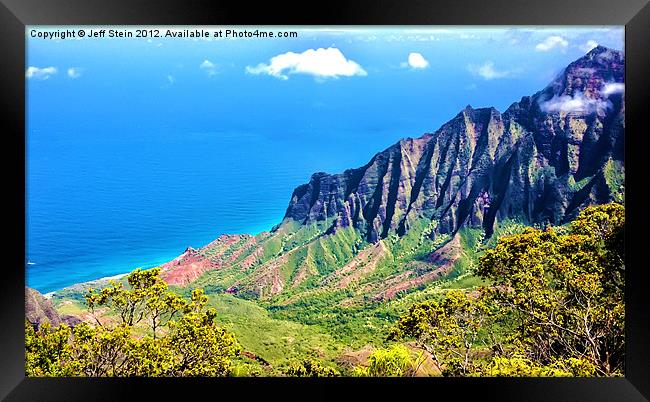 Kalalau Lookout Framed Print by Jeff Stein