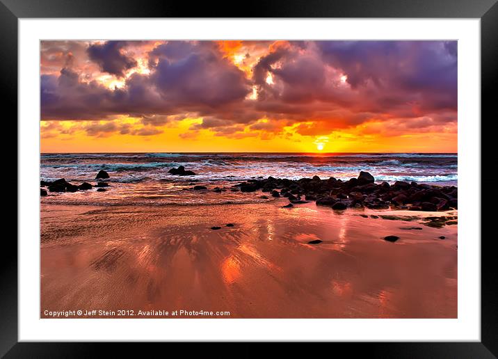 Spectacular Kauai Sunrise Framed Mounted Print by Jeff Stein