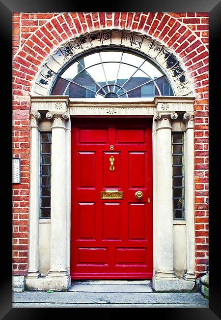 Red Irish Door Framed Print by Jeff Stein