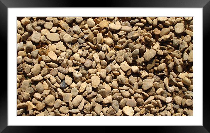 Pebbles Framed Mounted Print by Westley Grant