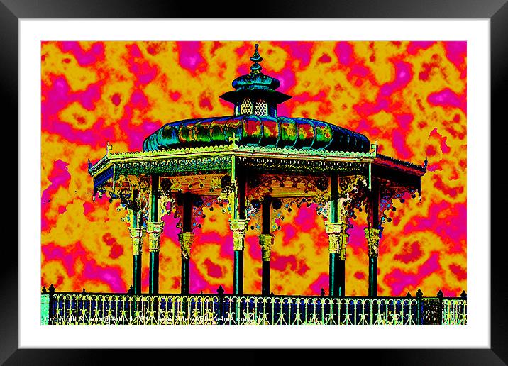 brighton uk band stand Framed Mounted Print by laura@ Artfunk