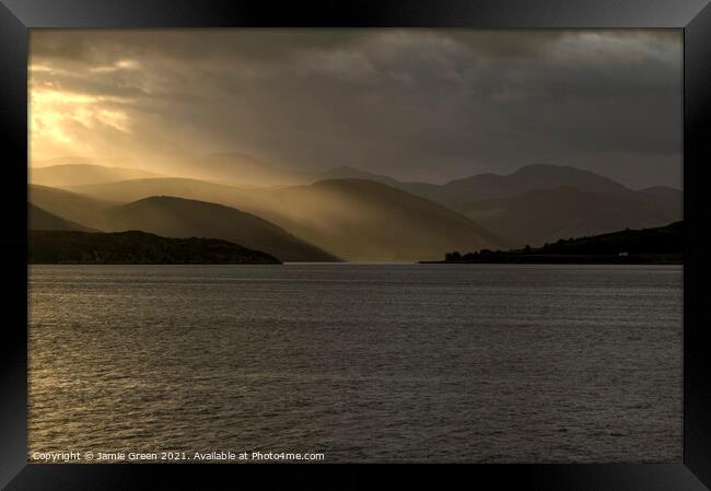 Morning Light on Loch Broom Framed Print by Jamie Green