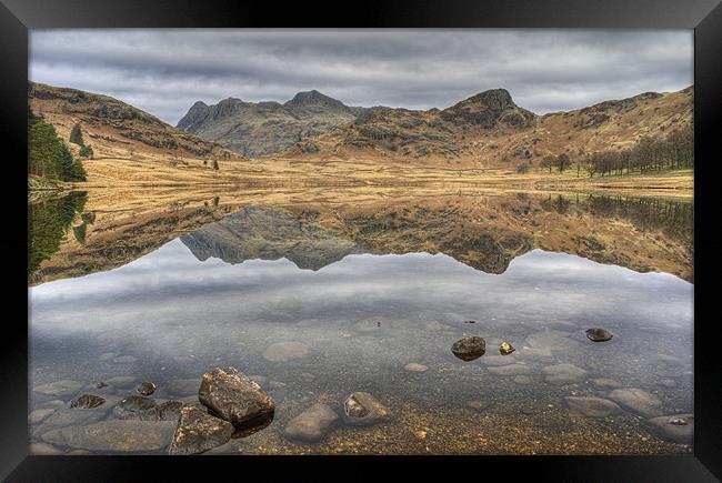 Blea Tarn March Reflections Framed Print by Jamie Green