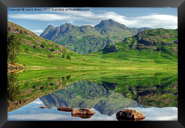 The Tarn In July Framed Print by Jamie Green