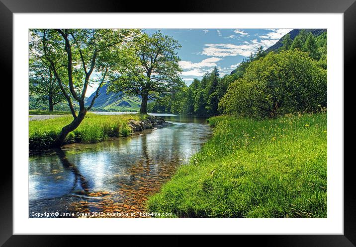 A Summer Stream Framed Mounted Print by Jamie Green