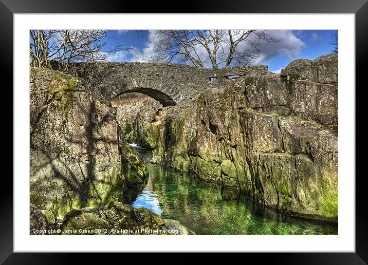 Birks Bridge Framed Mounted Print by Jamie Green