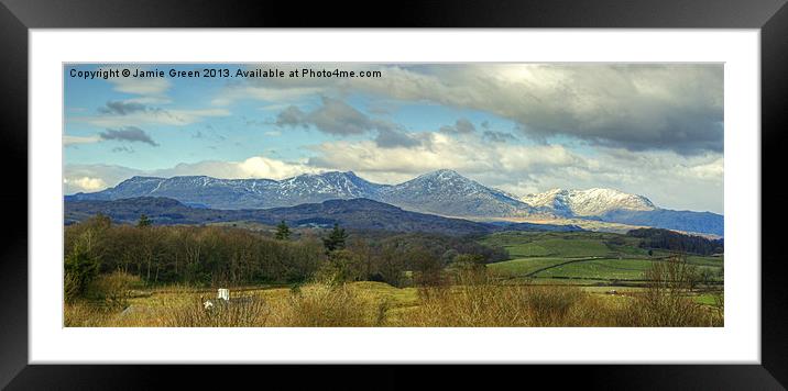 The Coniston Fells Framed Mounted Print by Jamie Green