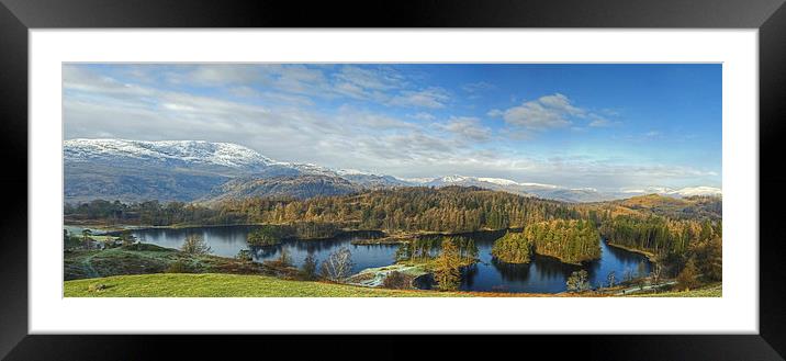 Tarn Hows Panorama Framed Mounted Print by Jamie Green