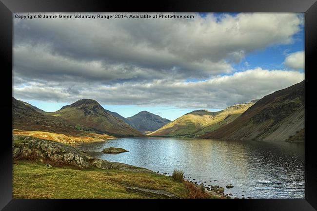 Wastwater In October Framed Print by Jamie Green