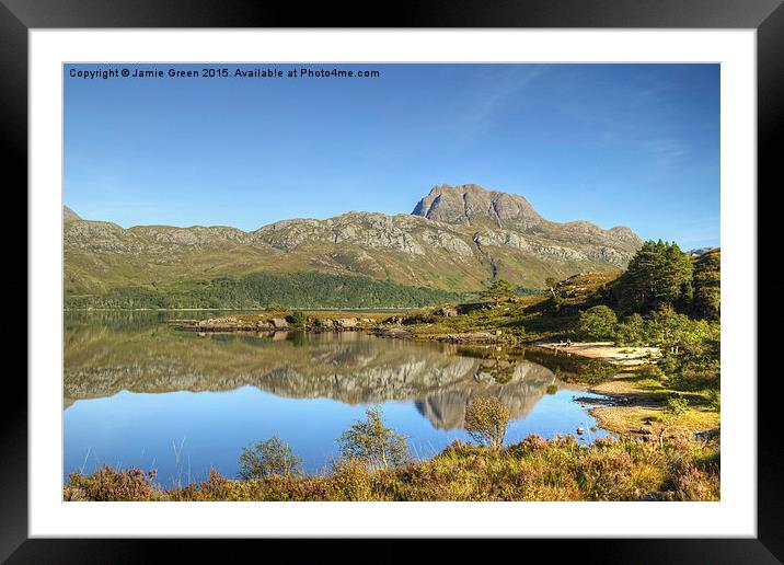 Slioch and Loch Maree Framed Mounted Print by Jamie Green