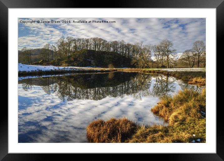 The River Brathay Framed Mounted Print by Jamie Green