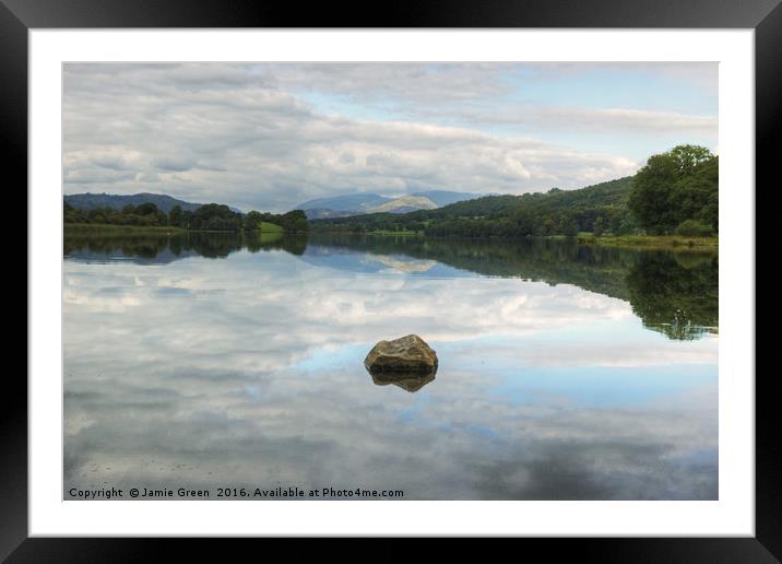 Esthwaite Water Framed Mounted Print by Jamie Green