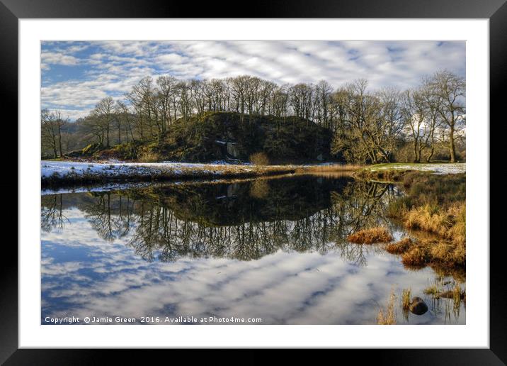 Brathay Reflections Framed Mounted Print by Jamie Green