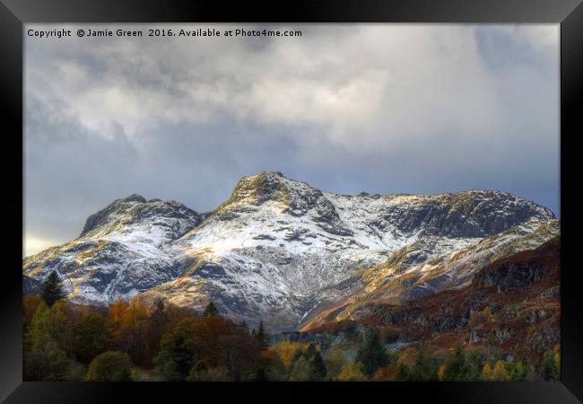 The Langdale PIkes Framed Print by Jamie Green