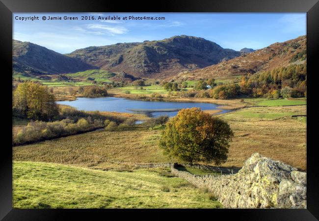 Little Langdale Tarn Framed Print by Jamie Green