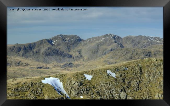 The Scafell Range Framed Print by Jamie Green