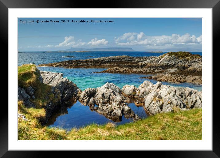Eigg from Camusdarach Framed Mounted Print by Jamie Green