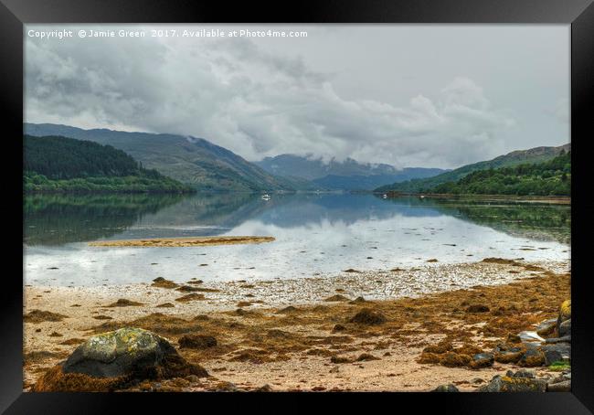 Loch Sunart Framed Print by Jamie Green