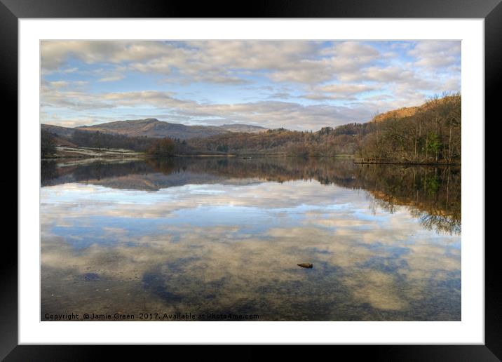 Rydal Water Framed Mounted Print by Jamie Green