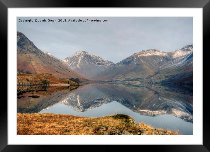 Wastwater in February Framed Mounted Print by Jamie Green