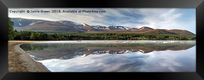 Loch Morlich Beach Framed Print by Jamie Green