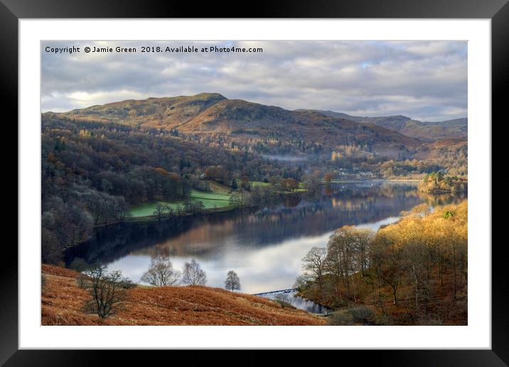 Grasmere in November Framed Mounted Print by Jamie Green