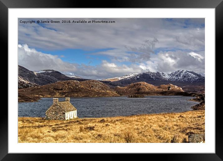 Loch Stack in April Framed Mounted Print by Jamie Green