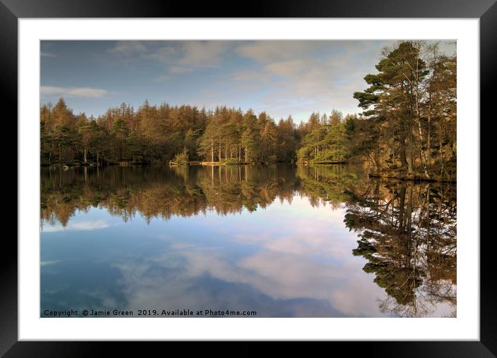 The Tranquil Tarn Framed Mounted Print by Jamie Green