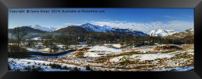 Great Langdale from Elterwater Common Framed Print by Jamie Green