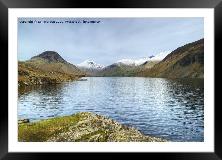 Wastwater in March Framed Mounted Print by Jamie Green
