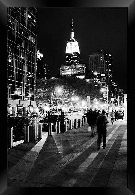 Empire State by Night Framed Print by Danny Thomas