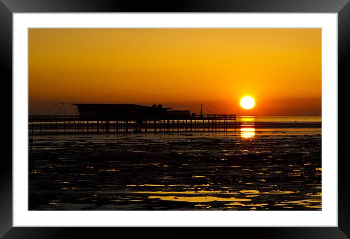 The Pier at sunset Framed Mounted Print by Phil  White