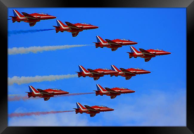 Red Arrows Framed Print by Castleton Photographic
