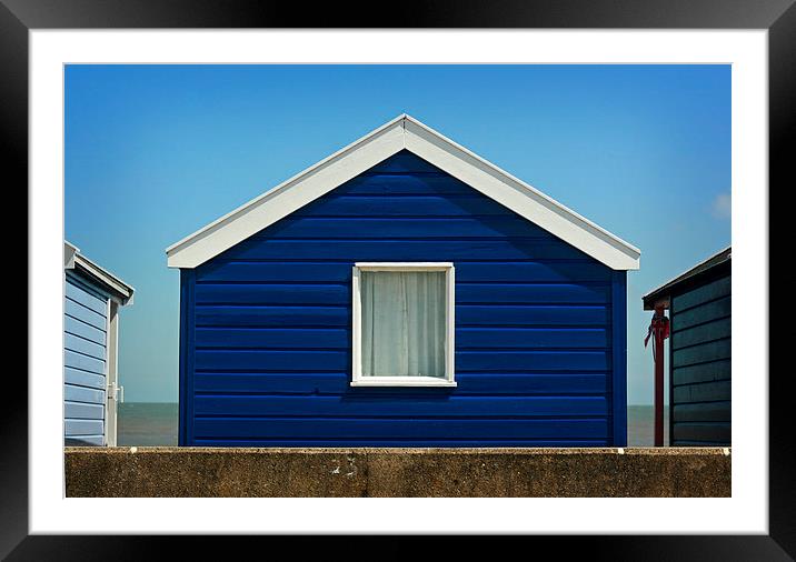 Beach hut Framed Mounted Print by Castleton Photographic