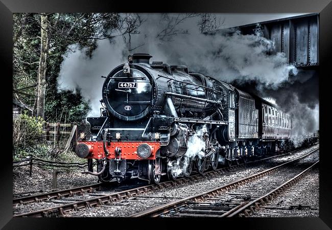 Black 5 train (44767) Framed Print by Castleton Photographic