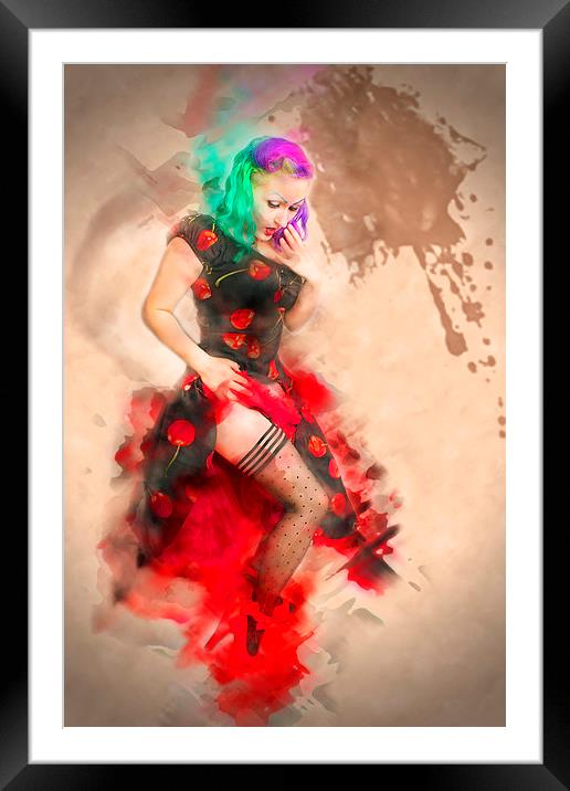 splash of colour pin-up Framed Mounted Print by Castleton Photographic