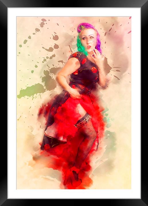Splash of colour pin-up 2 Framed Mounted Print by Castleton Photographic