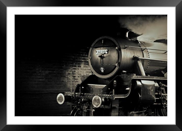 45407 Steam Train Framed Mounted Print by Castleton Photographic
