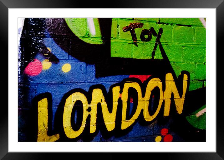 London Spray Paint  At The Tunnel - Graffiti Framed Mounted Print by Imran Soomro