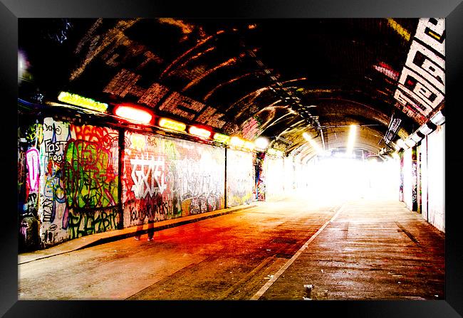 Graffiti Image - London Spray paint - Shadow Framed Print by Imran Soomro