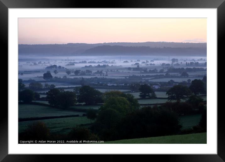 The Mist of Avalon at Sunrise  Framed Mounted Print by Aidan Moran