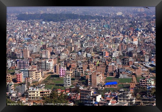  Kathmandu City - Nepal Framed Print by Aidan Moran