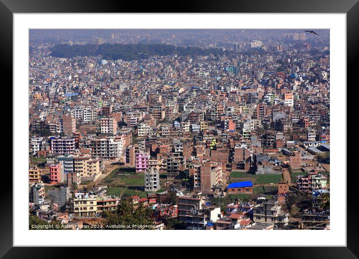  Kathmandu City - Nepal Framed Mounted Print by Aidan Moran