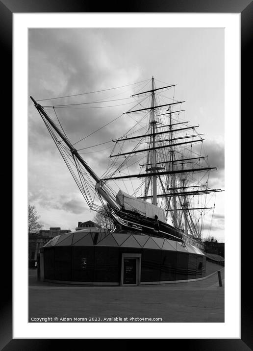 The Cutty Sark and Museum  Framed Mounted Print by Aidan Moran