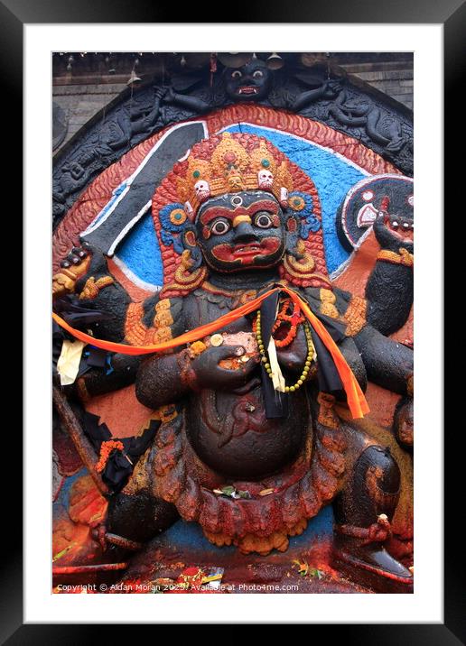 The Divine Presence of Kala Bhairava Framed Mounted Print by Aidan Moran